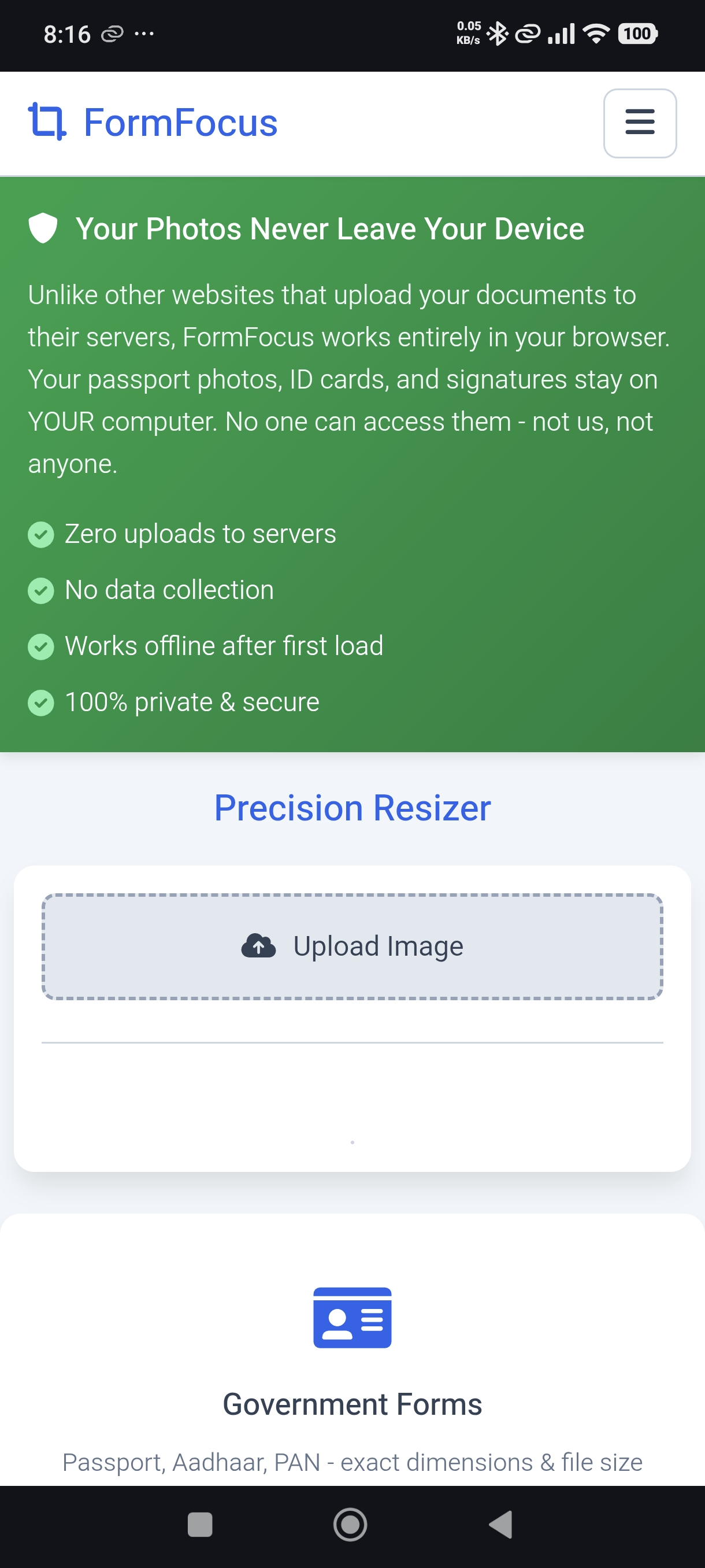 Form Focus – image tools